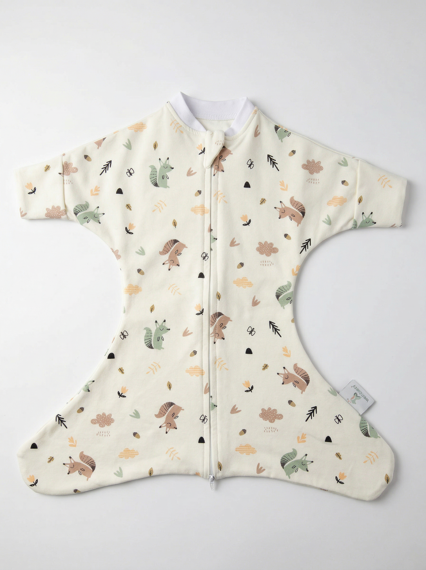 Sparset Wombi Newborn Sleepy Squirrel + Musselinspucktücher / Sommerschlafsack