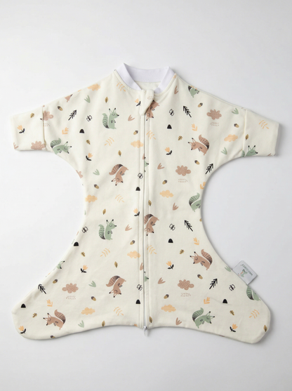 Sparset Wombi Newborn Sleepy Squirrel + Musselinspucktücher / Sommerschlafsack