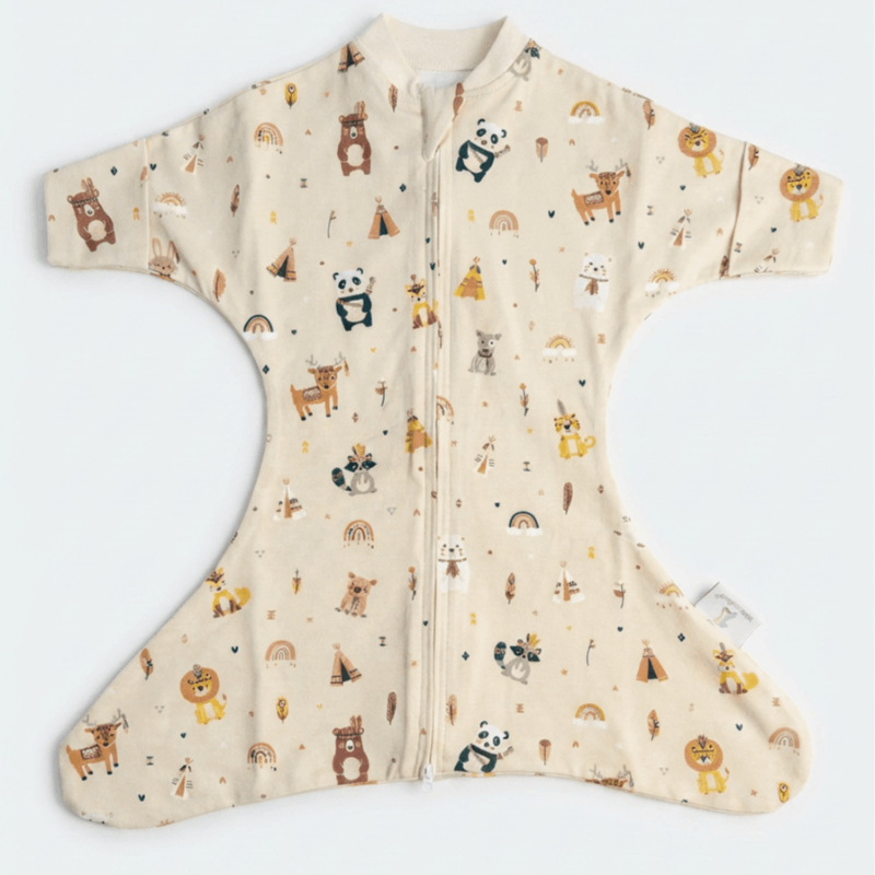 Sparset Wombi Newborn Boho Animals + Musselinspucktücher / Sommerschlafsack